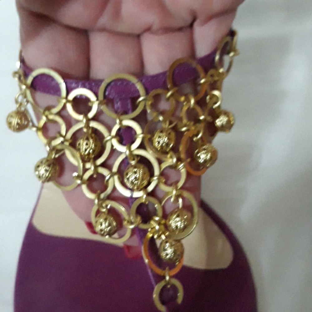 Jimmy Choo pink/purple charm sandals EU 40.5 US 9 - Picture 3 of 6